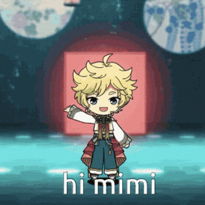 Cartoon Character Says Hi Mimi At Red Box GIF