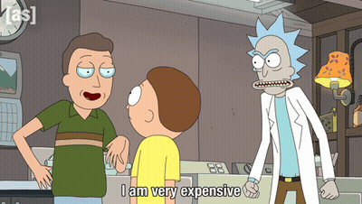 Cartoon Character Says I Am Very Expensive GIF
