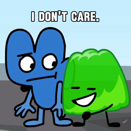 Cartoon Character Says I Don't Care GIF