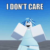 Cartoon Character Says I Don't Care GIF