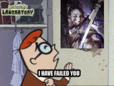 Cartoon Character Says I Have Failed You Looking At Picture GIF