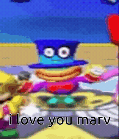 Cartoon Character Says I Love You Marv GIF