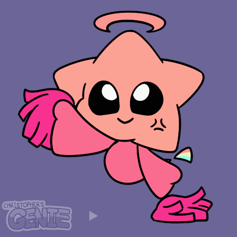 Cartoon Character Says I'm Done In White GIF