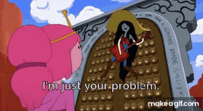 Cartoon Character Says I'm Just Your Problem With Guitar Player GIF