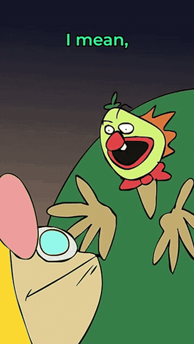 Cartoon Character Says I Mean GIF