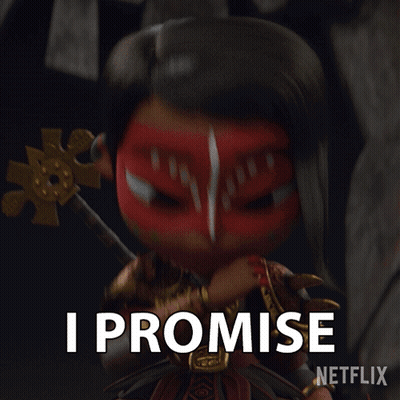 Cartoon Character Says I Promise In Netflix Ad GIF