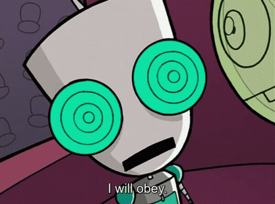 Cartoon Character Says I Will Obey GIF