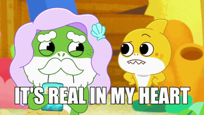 Cartoon Character Says It's Real In My Heart GIF