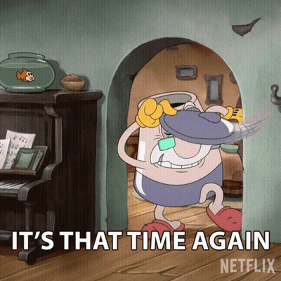 Cartoon Character Says It S Time Again GIF