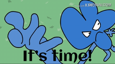 Cartoon Character Says It's Time In Field GIF