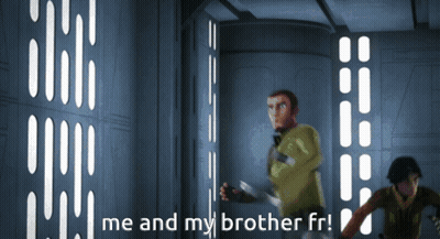 Cartoon Character Says Me And My Brother Fr GIF