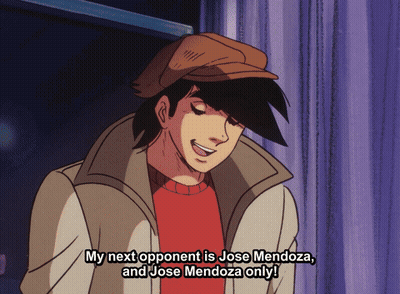 Cartoon Character Says My Next Opponent Is Jose Mendoza GIF