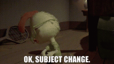 Cartoon Character Says Ok Subject Change GIF