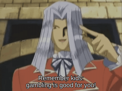 Cartoon Character Says Remember Kids Gambling Is Good For You GIF