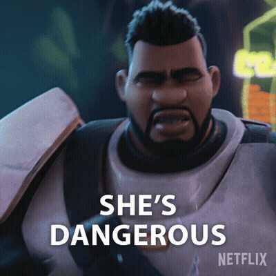 Cartoon Character Says She's Dangerous Netflix Ad GIF