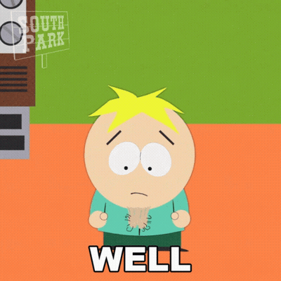 Cartoon Character Says Sorry Mom In Front Of South Park Sign GIF