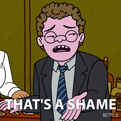 Cartoon Character Says That's A Shame Netflix Ad GIF