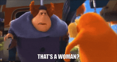 Cartoon Character Says That's A Woman GIF