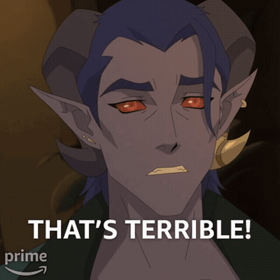 Cartoon Character Says That's Terrible GIF