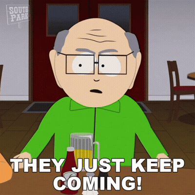 Cartoon Character Says They Just Keep Coming GIF