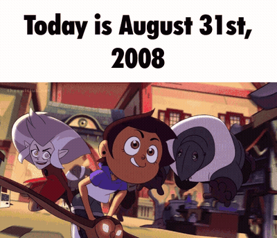 Cartoon Character Says Today Is August 31St GIF
