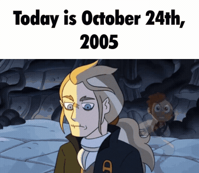 Cartoon Character Says Today Is October 24Th GIF