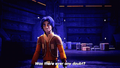 Cartoon Character Says Was There Ever Any Doubt In Dark Room GIF
