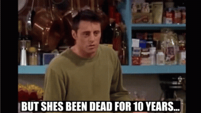 Cartoon Character Says Well He's Dead On Pink GIF