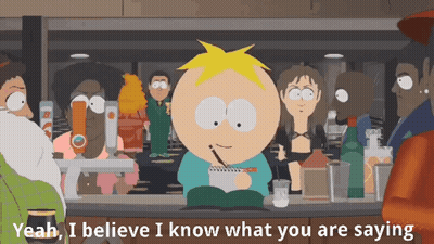 Cartoon Character Says Yeah I Believe I Know What You Are Saying In Front Of Crowd GIF