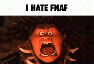 Cartoon Character Screaming I Hate Fnaf GIF