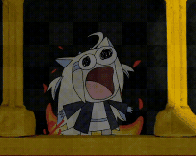 Cartoon Character Screaming In Yellow Frame GIF