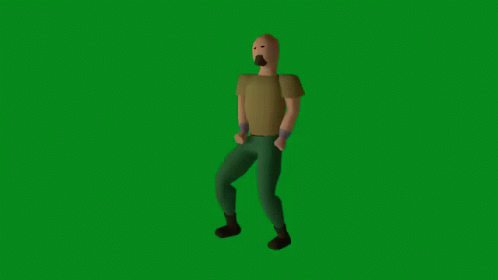 Cartoon Character Screaming On Green Screen GIF