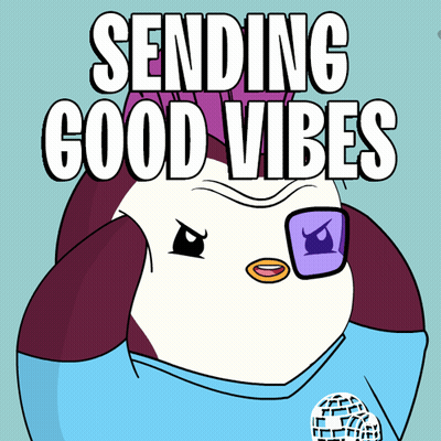 Cartoon Character Sending Good Vibes With Purple Eye GIF