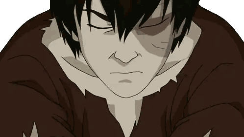 Cartoon Character Serious Face Sticker