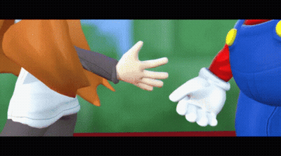 Cartoon Character Shaking Hands GIF