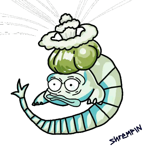 Cartoon Character Shrempin Sticker