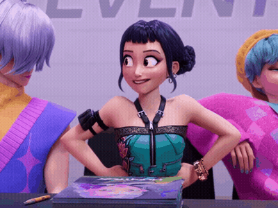 Cartoon Character Singing Into Microphone Saying A GIF