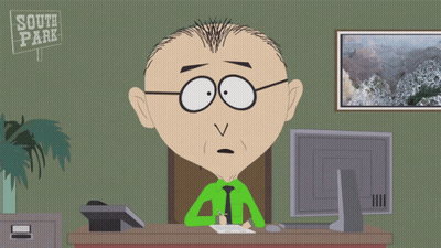 Cartoon Character Sitting At Desk South Park GIF