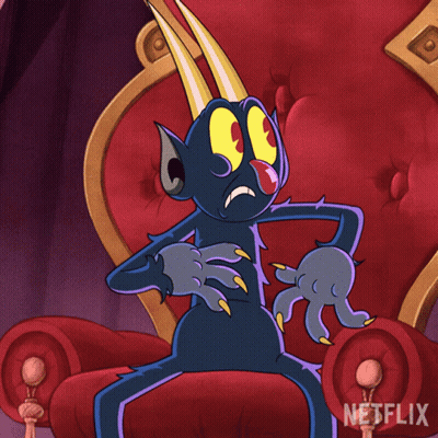 Cartoon Character Sitting In Chair With Netflix Logo GIF