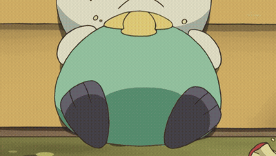 Cartoon Character Sitting On Bench With TBS TV Screen GIF