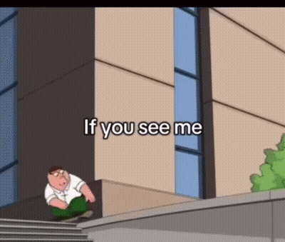 Cartoon Character Sitting On Building Side GIF