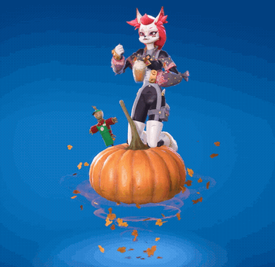 Cartoon Character Sitting On Pumpkin GIF