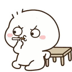 Cartoon Character Sitting On Stool With Question Mark Sticker
