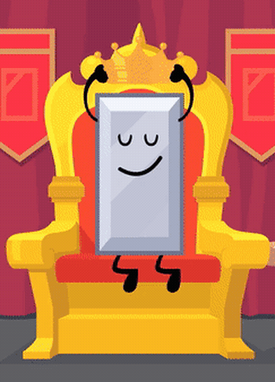Cartoon Character Sitting On Throne With Crown GIF