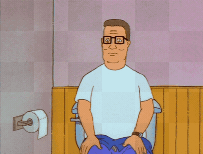 Cartoon Character Sitting On Toilet GIF