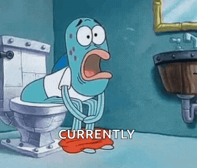 Cartoon Character Sitting On Toilet Screaming GIF