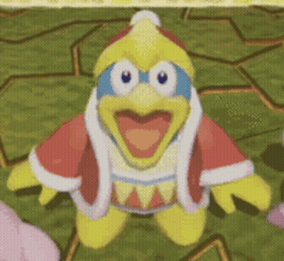 Cartoon Character Sitting With Open Mouth And Hat GIF