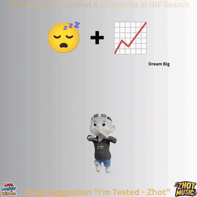 Cartoon Character Sleeping Emoji Dream Big Graph