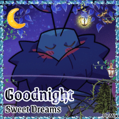 Cartoon Character Sleeping Goodnight Sweet Dreams GIF