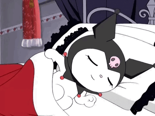 Cartoon Character Sleeping On Bed GIF